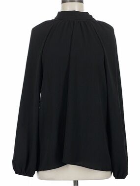 EUC 2 Hearts Black Blouse With Tie Back